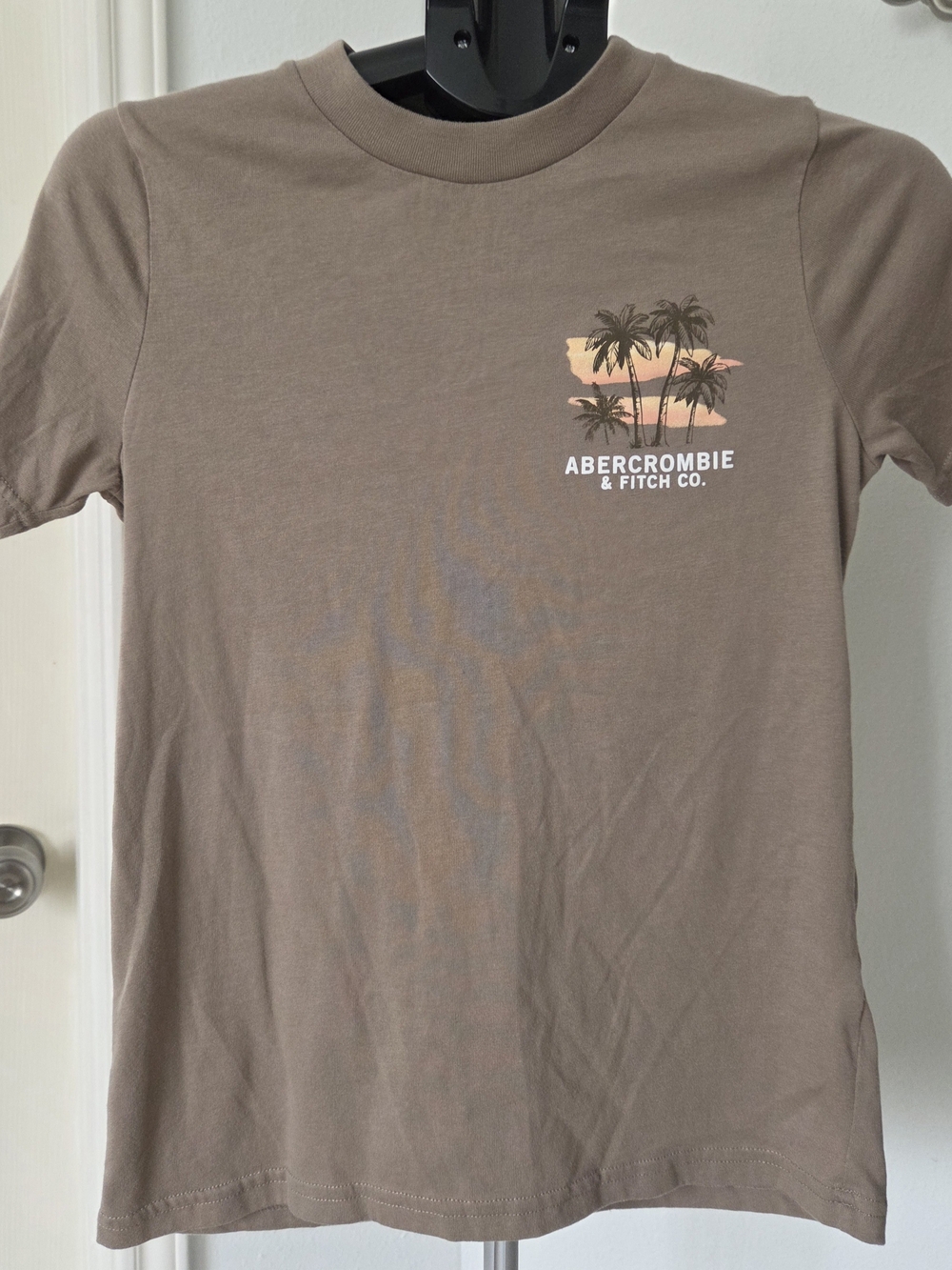 abercrombie kids Brown Short-Sleeve Tee with Palm Sunset Graphic